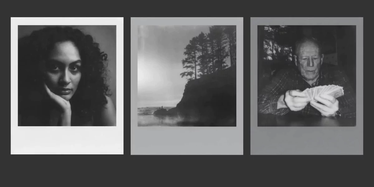 Polaroid 600 B&W Film Monochrome Frames Edition - černé, šedé a bílé rámečky