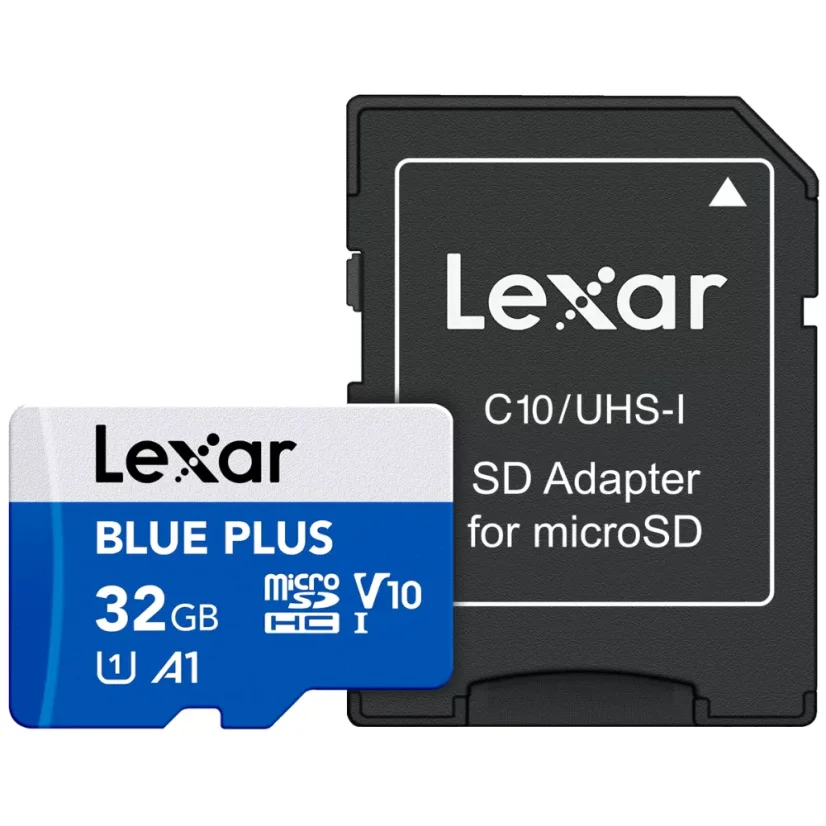 Lexar Blue Plus microSDHC se SD adaptérem - 32 GB