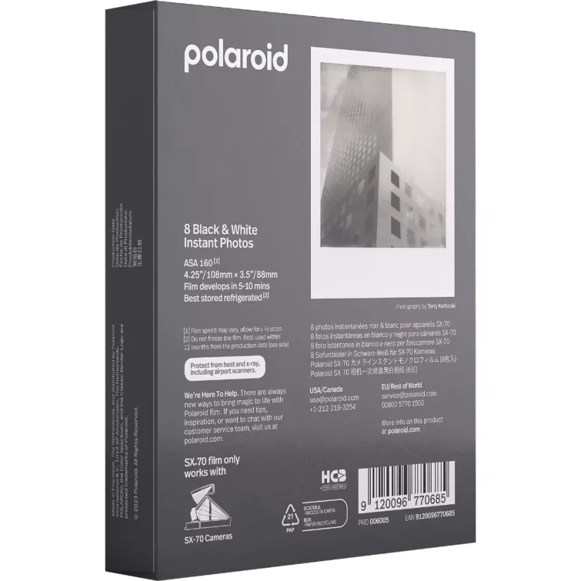 Polaroid SX-70 B&W Film