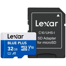 Lexar Blue Plus microSDHC se SD adaptérem - 32 GB