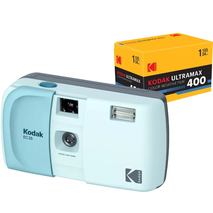 Kodak EC35 Powder Blue (modrá) + Kodak UltraMax 400 (24 snímků) - analogový fotoaparát