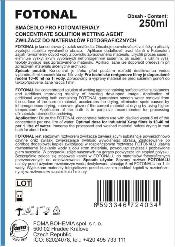FOTONAL smáčedlo 250 ml