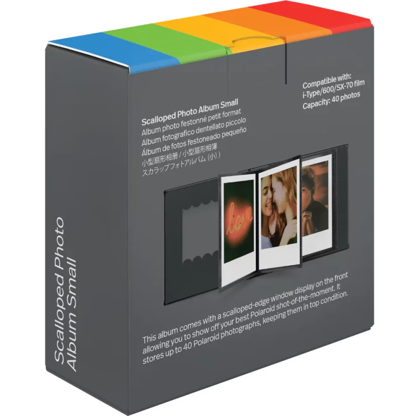 Polaroid Fotoalbum malé s vroubkovaným okénkem - černé