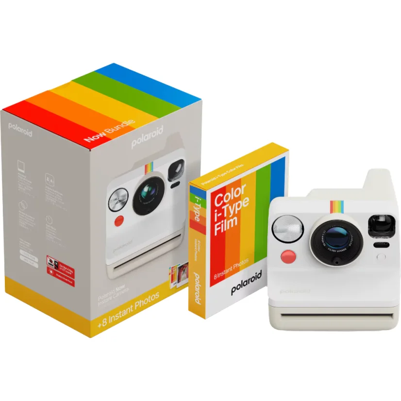 Polaroid Now (Gen 3) Pebble White Starter Set (Fotoaparát + 1 film)