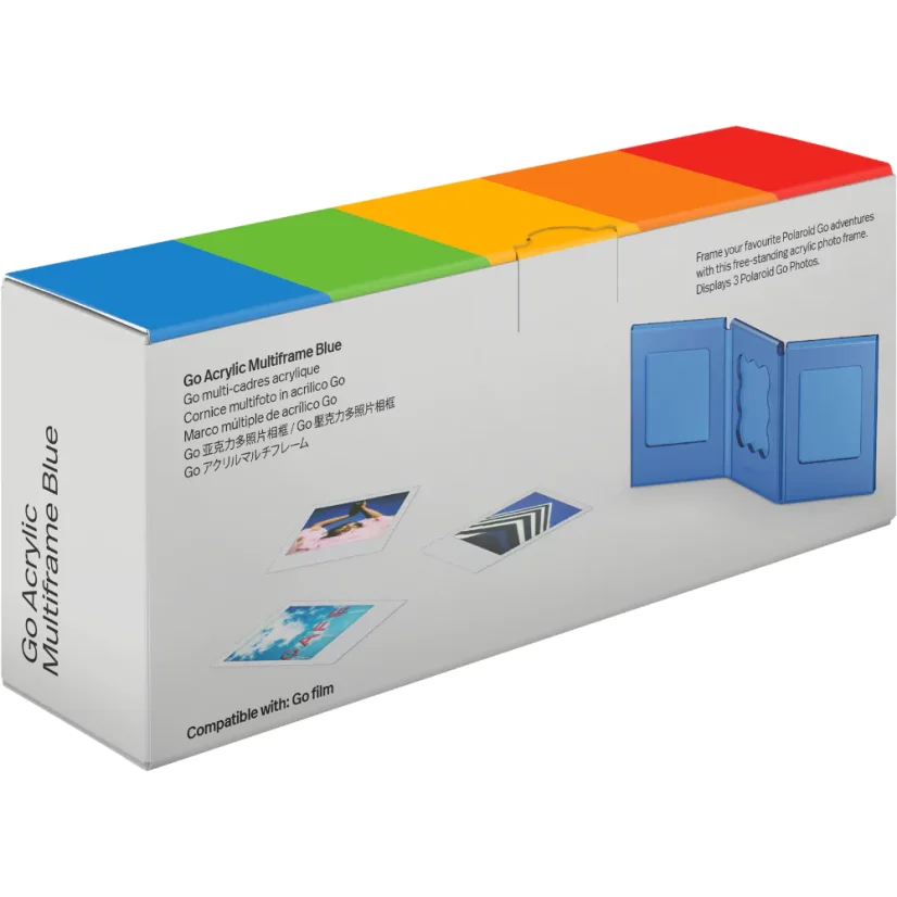 Polaroid Go Acrylic Multiframe – modrý akrylátový rámeček pro 3 fotografie