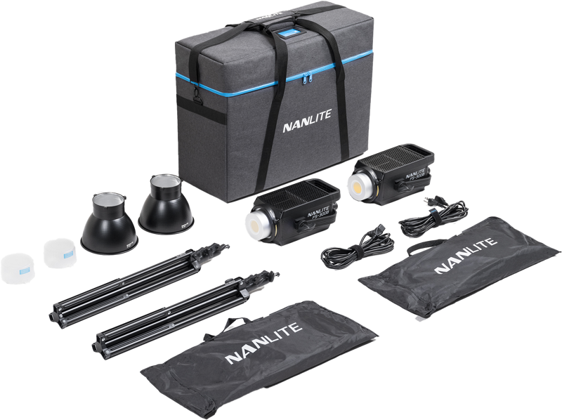 Nanlite FS-300B Bi-Colour 2-Light Kit with Stand – sada 2 LED světel se softboxy a stativy