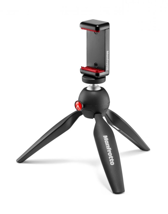 Manfrotto PIXI mini stativ černý, držák smartphonu