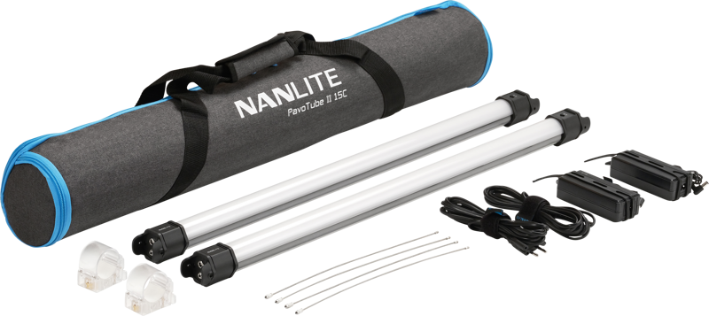 NanLite Pavotube II 15C LED RGBWW Tube Light 2 Light Kit