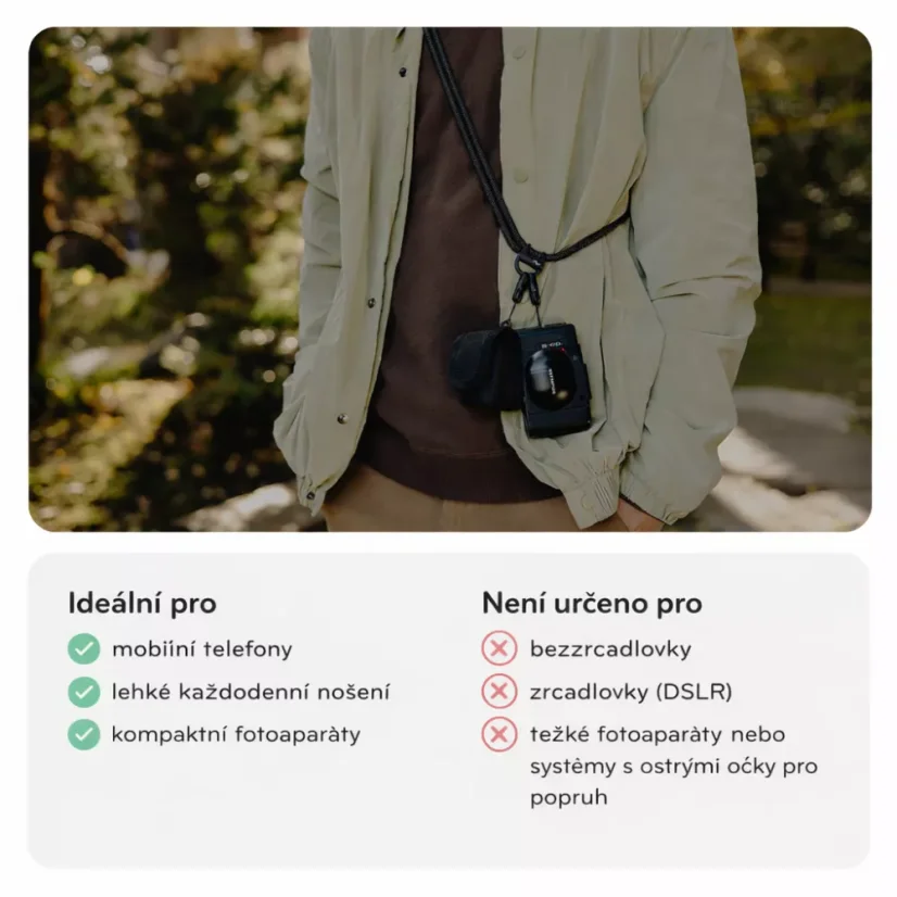 Peak Design Mobile Crossbody Multi-Strap Black (černá) - mobilní crossbody multi-popruh