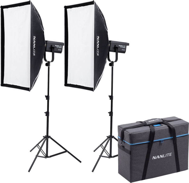 Nanlite FS-300B Bi-Colour 2-Light Kit with Stand – sada 2 LED světel se softboxy a stativy
