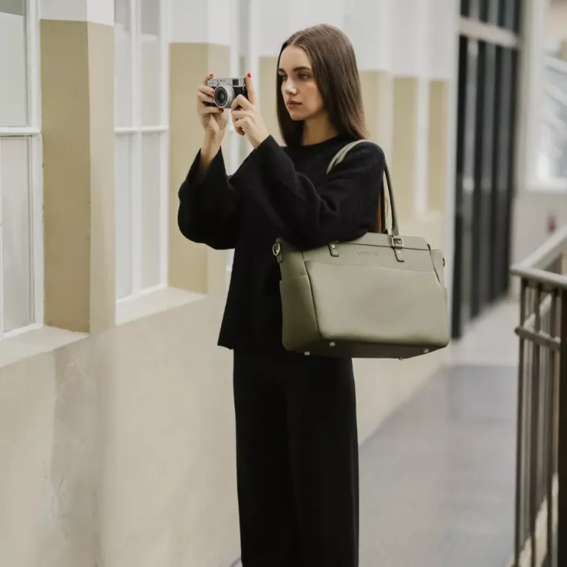 Loulex Handbag Olive - fotobrašna (olivová)