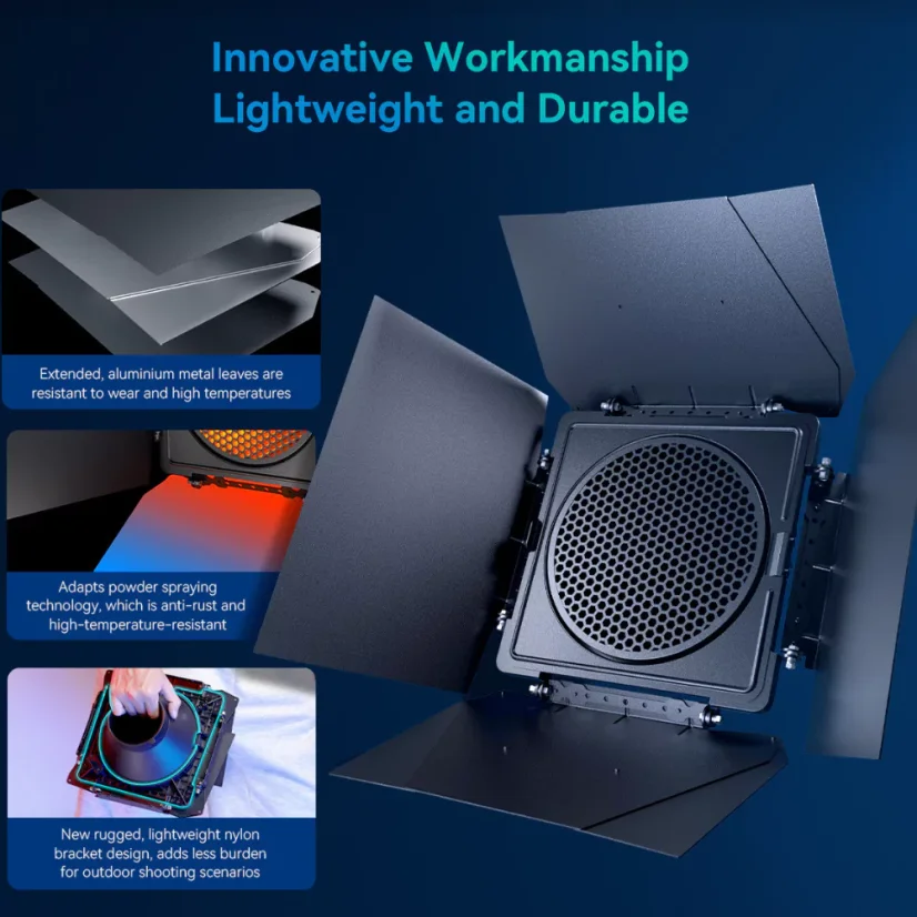 SmallRig RA-BD08 8-leaf Barndoors – 8-lamelové klapky pro Bowens světla