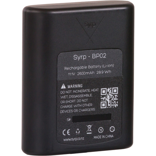 Syrp BP02 Battery 2600mAh 11.1v Syrp BP02 Battery 2600mAh 11.1v