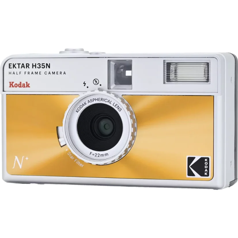 Kodak EKTAR H35N Half Frame Film Camera Glazed Orange