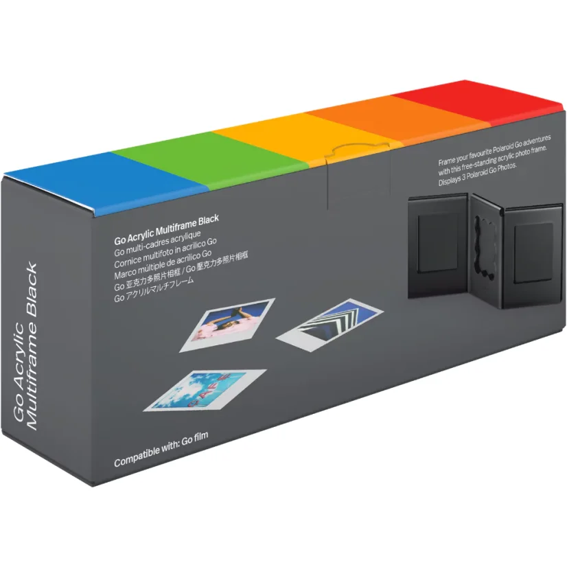 Polaroid Go Acrylic Multiframe – černý akrylátový rámeček pro 3 fotografie