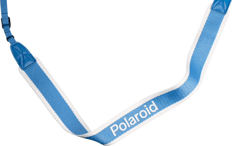 Polaroid Popruh na kameru - plochý - modrý