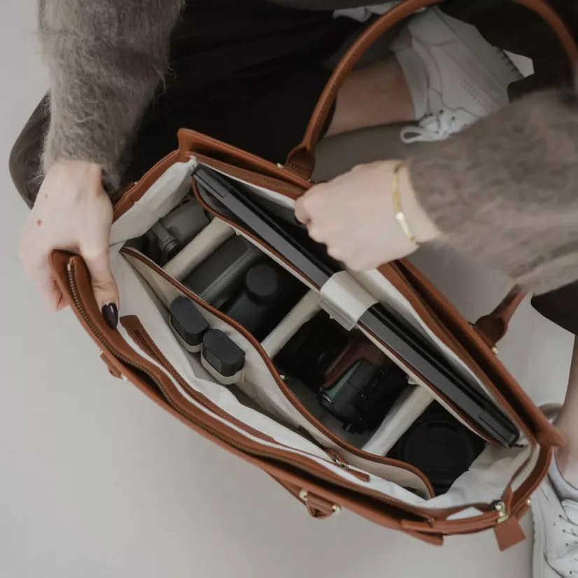 Loulex Handbag Brown - fotobrašna (hnědá)