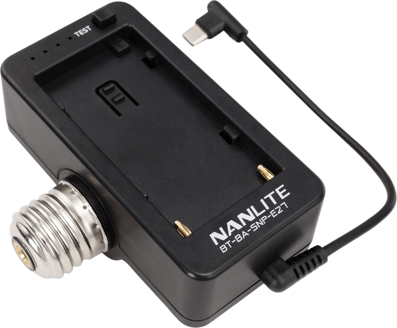 Nanlite Bateriový NP-F adaptér E27 pro PavoBulb 10C