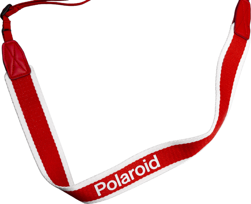 Polaroid Popruh na kameru - plochý - červený