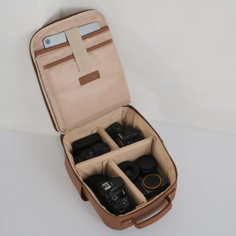 Loulex Mini-Bag Brown - Mini-fotobatoh hnědý