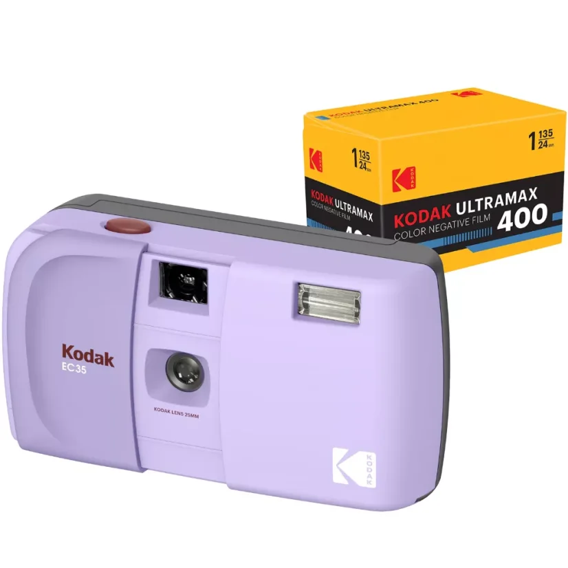 Kodak EC35 Lavender (fialová) + Kodak UltraMax 400 (24 snímků) - analogový fotoaparát