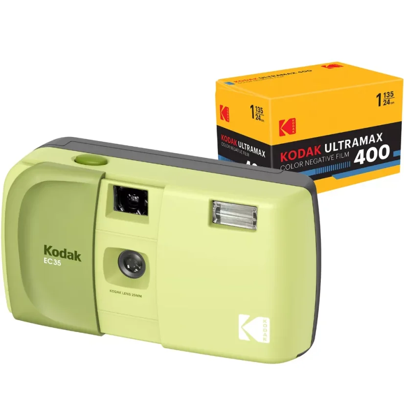 Kodak EC35 Avocado Green (zelená) + Kodak UltraMax 400 (24 snímků) - analogový fotoaparát