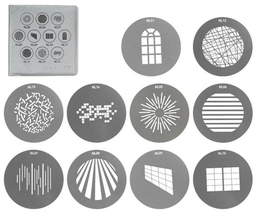 Nanlite GOBO Set 1 pro PJ-FMM-19/36