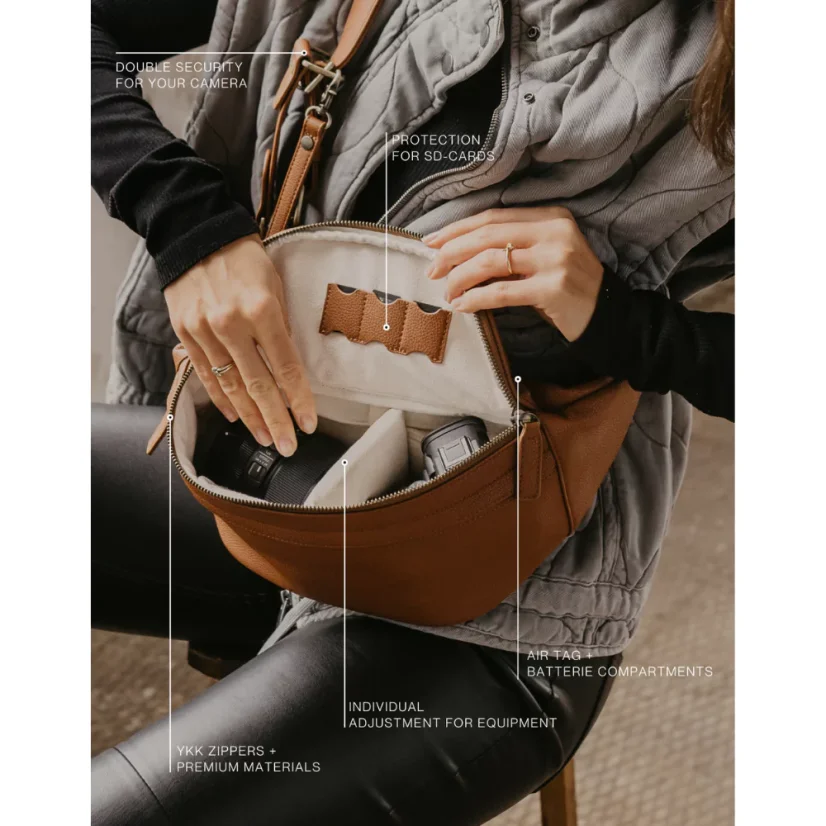 Loulex Fanny Pack Beige - Fotoledvinka béžová