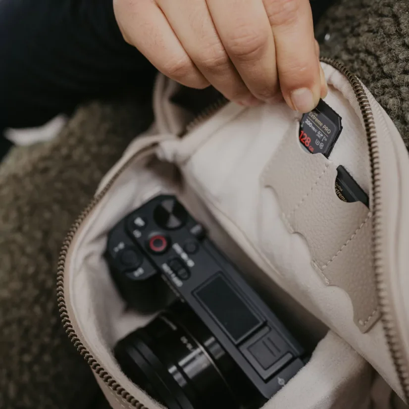 Loulex Fanny Pack Mini Beige - Mini fotoledvinka béžová
