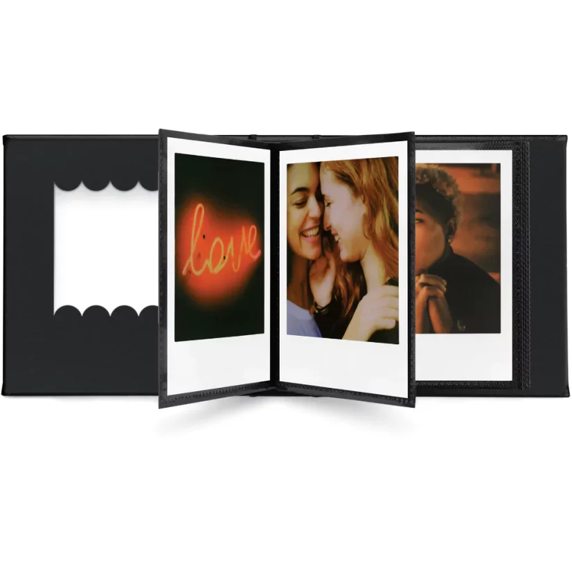 Polaroid Fotoalbum malé s vroubkovaným okénkem - černé