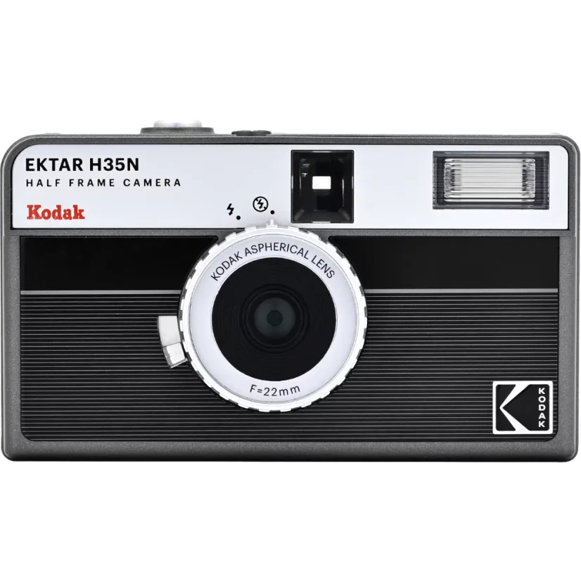 Kodak EKTAR H35N Half Frame Film Camera Striped Black