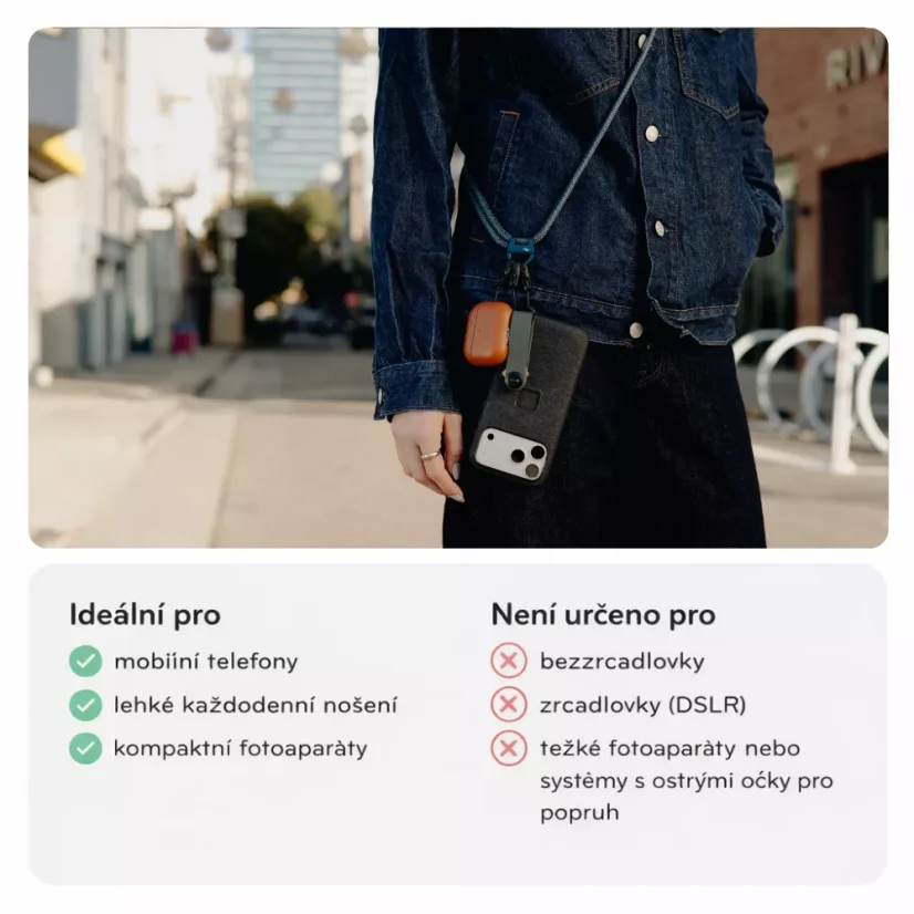 Peak Design Mobile Crossbody Multi-Strap Ocean (oceánově modrá) - mobilní crossbody multi-popruh