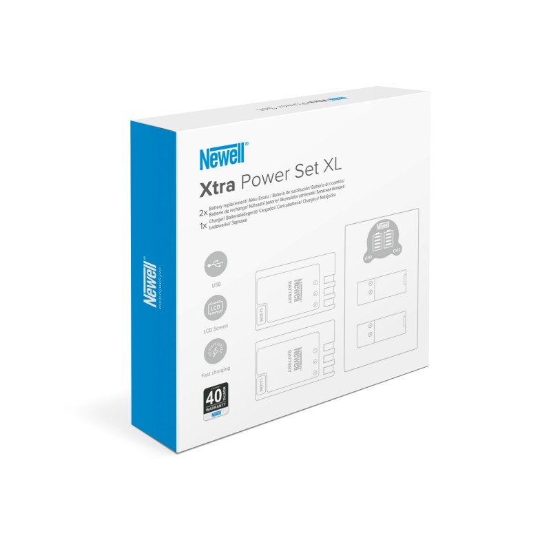 Sada 2-kanálové nabíječky a 2 baterií LP-E17 Newell DL-USB-C pro Canon
