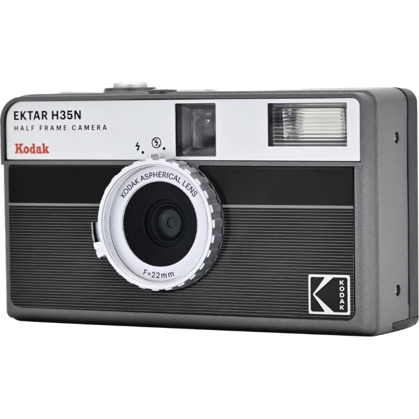 Kodak EKTAR H35N Half Frame Film Camera Striped Black