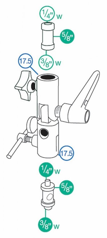 Manfrotto Deštníkový hliníkový adaptér Lite-Tite Swivel