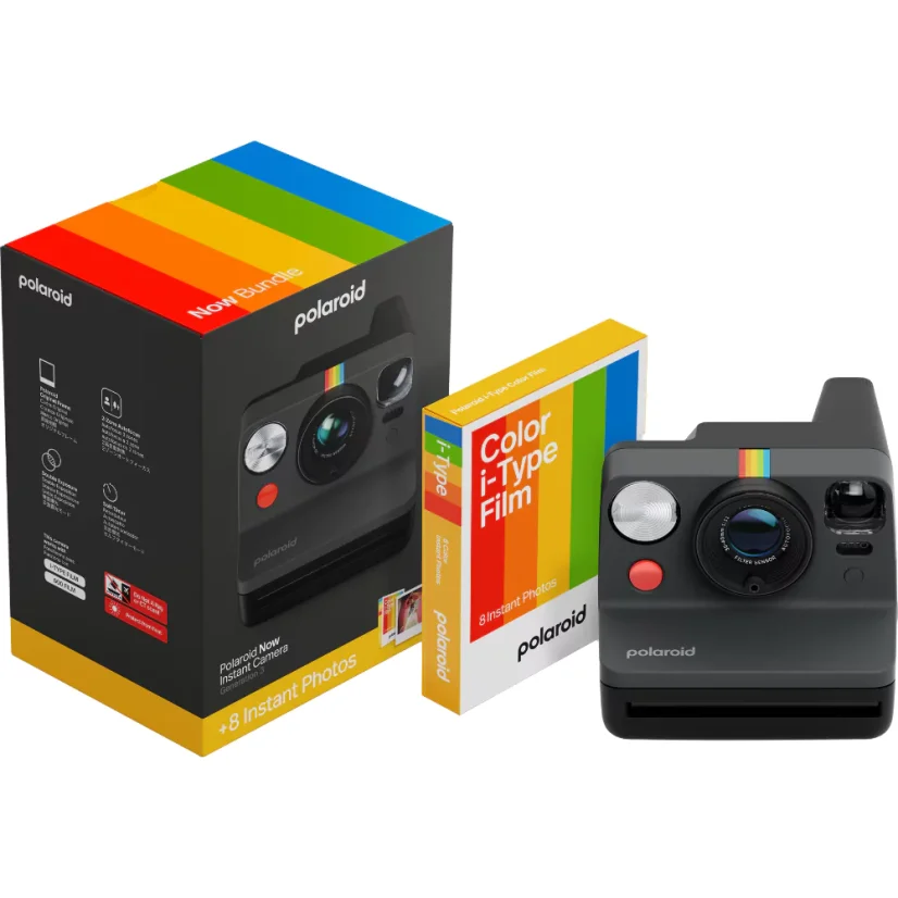 Polaroid Now (Gen 3) Black Starter Set (Fotoaparát + 1 film)