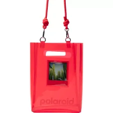 Polaroid Bucket Bag - Red (červená) - průhledná taška přes rameno