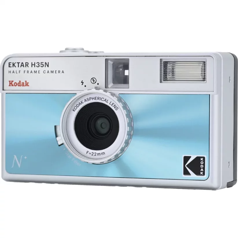 Kodak EKTAR H35N Half Frame Film Camera Glazed Blue