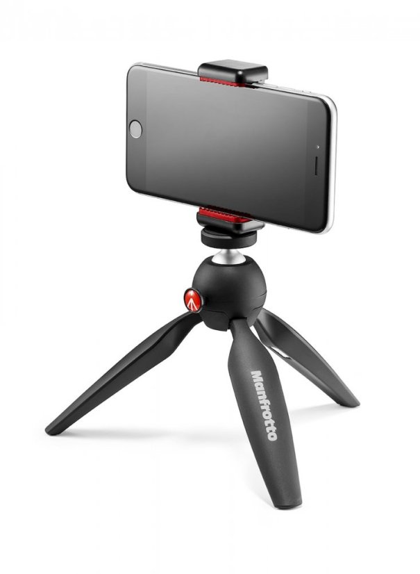 Manfrotto PIXI mini stativ černý, držák smartphonu