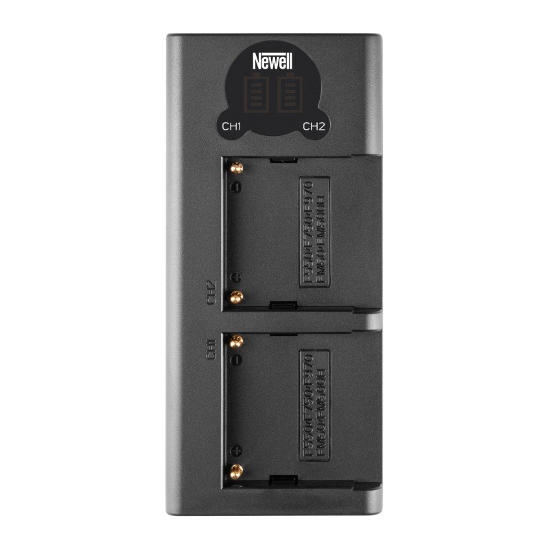 Sada dvoukanálové nabíječky a dvou baterií NP-F770 Newell DL-USB-C pro Sony