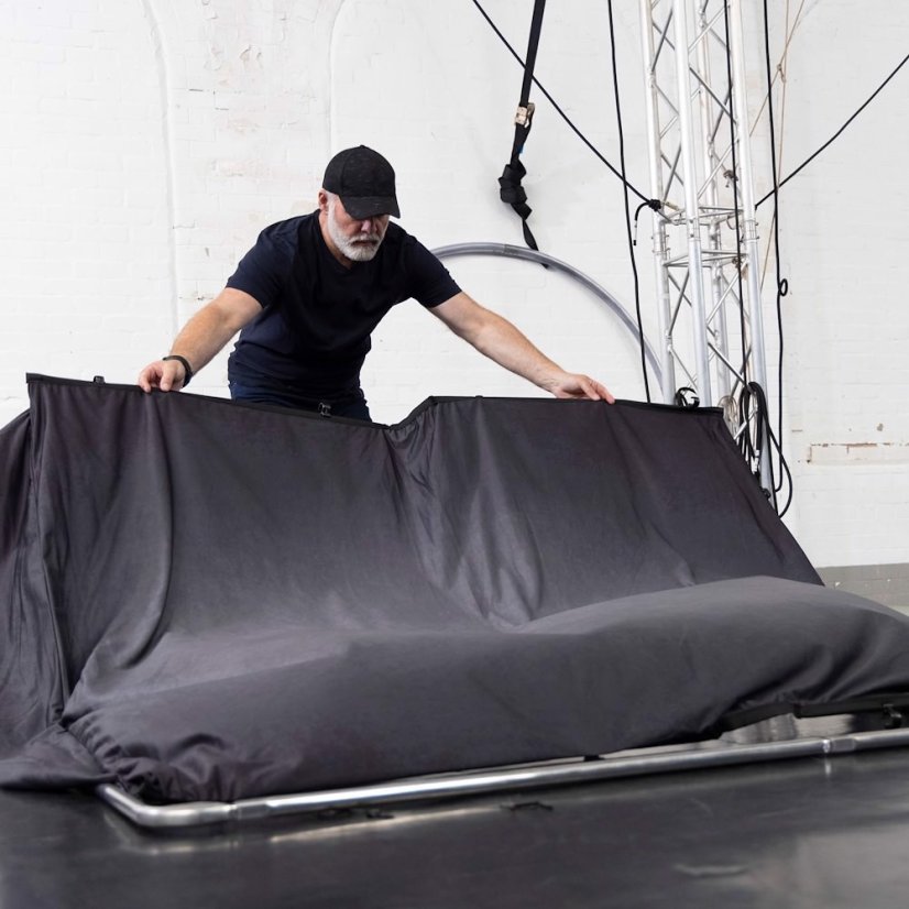 Manfrotto EzyFrame Vintage Backgr. 2x2.3m Pewter