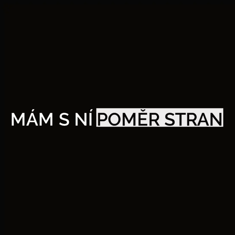 Tričko POMĚR STRAN - Barva: Černá, Pro: Pány, Velikost: XL