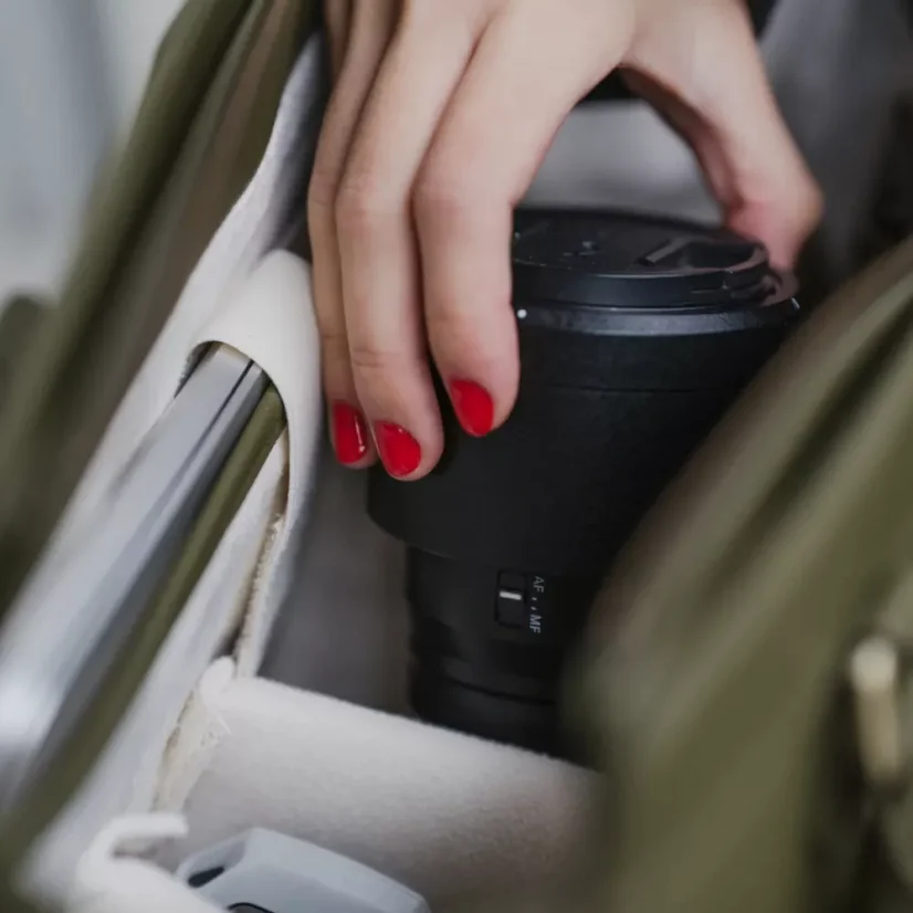 Loulex Handbag Olive - fotobrašna (olivová)