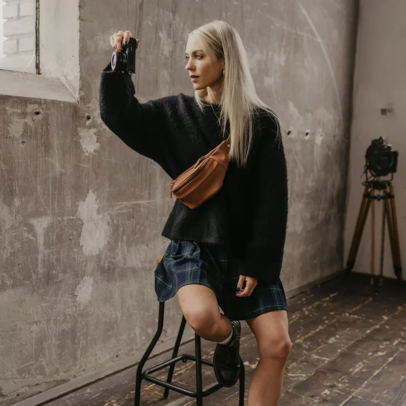 Loulex Fanny Pack Mini Brown - Mini fotoledvinka hnědá