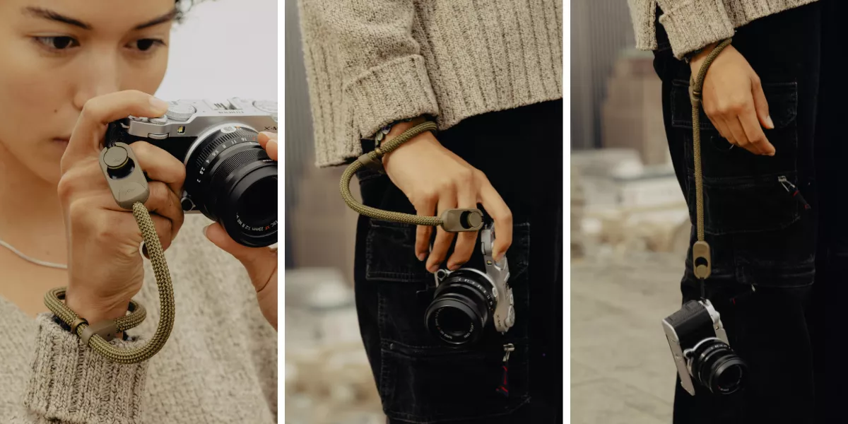 Peak Design Cuff Rope Kelp – pískově hnědé zápěstní poutko na fotoaparát s Anchor Link spojkami a nylon-polyesterovým lanem